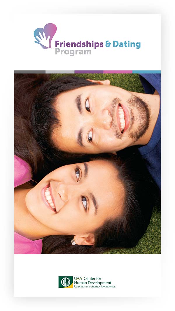 Cover of the downloadable brochure with a picture of a young couple smiling and looking at each other. 